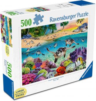 Preview: 500 Teile Ravensburger Puzzle Large Pieces Große Teile Meeresschildkröten 17456