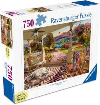 Preview: 750 Teile Ravensburger Puzzle Large Pieces Große Teile Entspannung auf der Veranda 17457