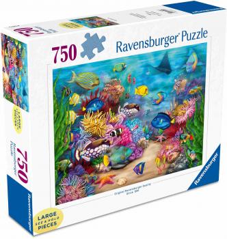 Preview: 750 Teile Ravensburger Puzzle Large Pieces Große Teile Tropisches Riffleben 17458