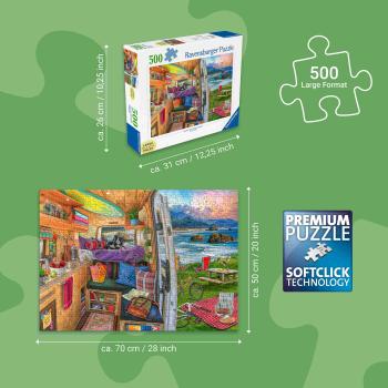 Preview: 500 Teile Ravensburger Puzzle Large Pieces Große Teile Beim Camping 17473