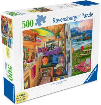 Preview: 500 Teile Ravensburger Puzzle Large Pieces Große Teile Beim Camping 17473
