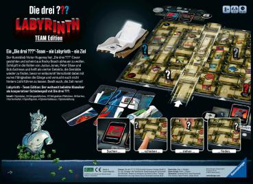Ravensburger Familienspiel Such- und Schiebespiel Die drei ??? Labyrinth - Team Edition 22685