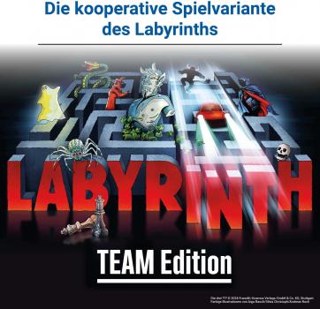 Ravensburger Familienspiel Such- und Schiebespiel Die drei ??? Labyrinth - Team Edition 22685