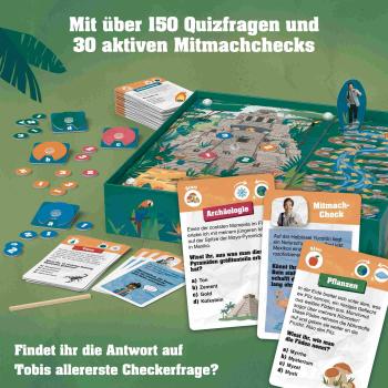 64 Karten Ravensburger Kinderspiel Checker Tobi - Das große Abenteuer-Quiz 24904