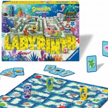 Preview: Ravensburger Familienspiel Such- und Schiebespiel SpongeBob Labyrinth 25090