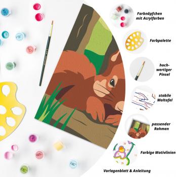 Ravensburger Malen nach Zahlen CREART Serie E Kuschelnde Eichhörnchen 25882