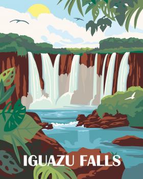Ravensburger Malen nach Zahlen CREART Trend Serie C Iguazu Wasserfälle 25894