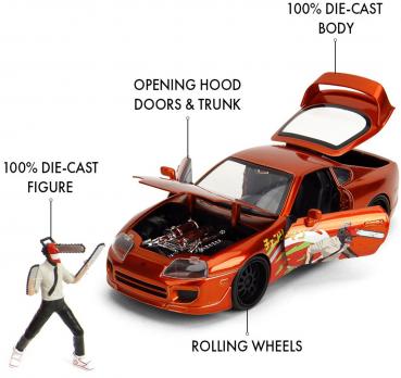 Jada Modellauto Hollywood Rides Chainsaw Man 1995 Toyota Supra 1:24 253255086