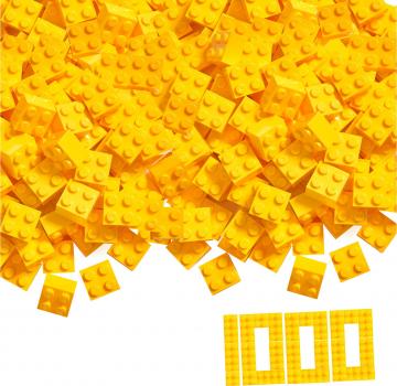 Simba Konstruktionsspielzeug Bausteine Blox 1000 Teile 4er gelb 104114116