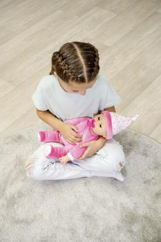 Simba Puppe Babypuppe Laura Schlummerzeit Atembewegungen macht 14 Babylaute 105140501