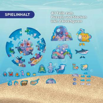 36 Teile Haba 3D Puzzle Unter Wasserwelt mit 2 Holzfiguren 1307179001