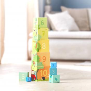 HABA Motorikspielzeug Stapelwürfel Mein Zuhause 10-teilig 2010937001