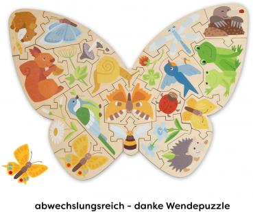 20 Teile HABA Kinder Puzzle 2 in 1 Schmetterling 2010075001