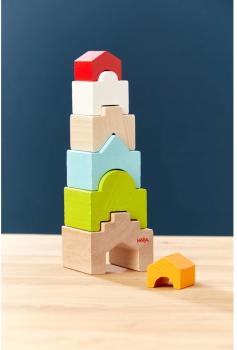 HABA Motorikspielzeug Stapelturm Haus auf Haus aus Holz 2011045001