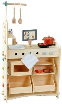 HABA Spielwelt Creative Play 3in1 Spielküche Kaufladen & Werkstatt für Kinder 2011830001