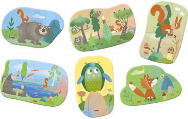 2, 3, 4 Teile HABA Kinder Puzzle 6 erste Puzzles Wald 2012185001