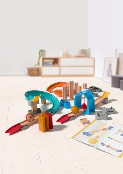 HABA Kugelbahn Grundpackung Kullerbü Kugelbahn Step-By-Step 39 Teile 2012252001