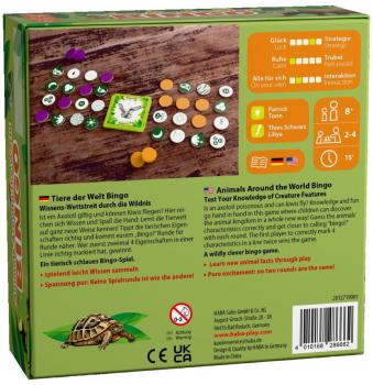 HABA Familienspiel Wissenspiel Tiere der Welt Bingo 2012719001
