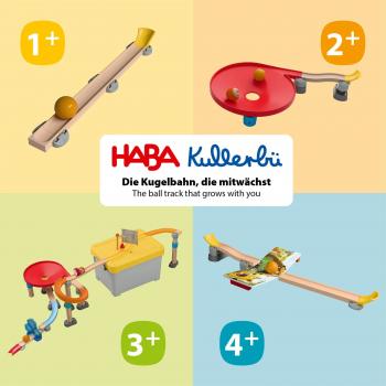 HABA Kugelbahn Grundpackung Kullerbü Kugelbahn Baukasten 58 Teile 2011789001