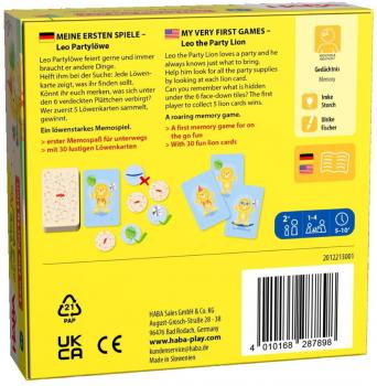 HABA Kinderspiel Wettlaufspiel Meine ersten Spiele To Go Leo Partylöwe 2012213001