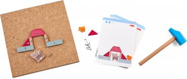 Haba Geschicklichkeitsspiel Hammer-Nagelspiel Bauernhof 2013378001