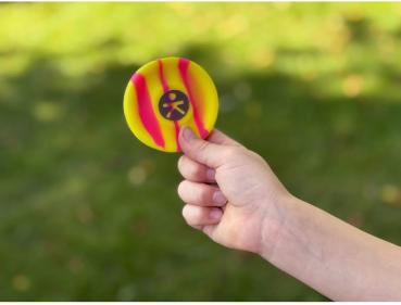 Preview: HABA Outdoor Spielzeug Wurfspiel Terra Kids Pocket-Frisbee Catch me! rot, gelb 2013659001