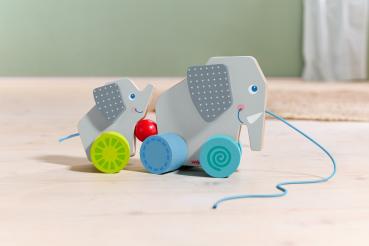HABA Kleinkindwelt Rollspielzeug Ziehfigur Elefanten 2012263001