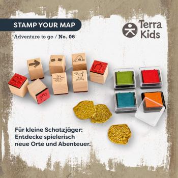 Preview: HABA Outdoor Forschen und Entdecken Terra Kids Stempelset für Schatzsuche Stamp your map! 2013843001
