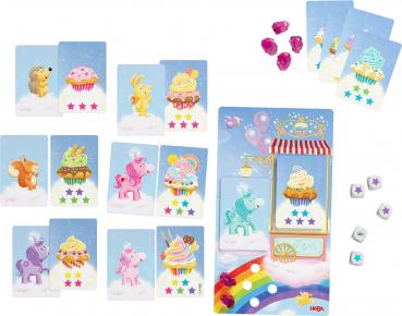 Preview: HABA Kinderspiel Würfelspiel Einhornglitzerglück Magischer Würfelspaß 2013170001