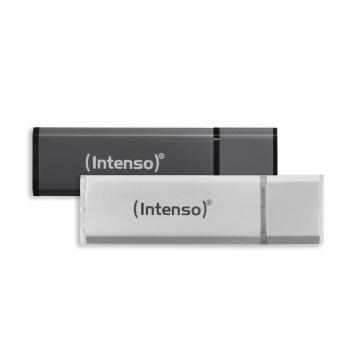 Intenso USB Stick 32GB Speicherstick Alu Line silber, anthrazit 2er Pack