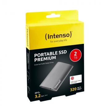 Intenso SSD externe Festplatte Premium Edition 1,8 Zoll 2TB USB 3.0 anthrazit