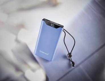 Intenso Powerbank F10000 PD Qualcomm Quick Charge 3.0 10000 mAh 1x USB Typ A und C OUT blau