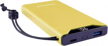 Intenso Powerbank F10000 PD Qualcomm Quick Charge 3.0 10000 mAh 1x USB Typ A und C OUT gelb