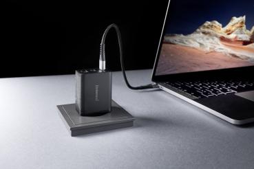 Intenso Ladegerät Power Adapter 65 Watt W65ACC GaN 1x USB-A + 2x USB-C für 3 Geräte schwarz
