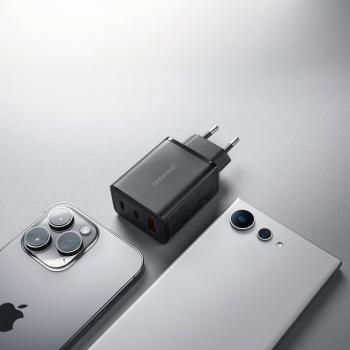 Intenso Ladegerät Power Adapter 65 Watt W65ACC GaN 1x USB-A + 2x USB-C für 3 Geräte schwarz