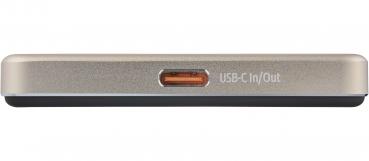 Intenso Powerbank MW5000 magnetische Fixierung MagSafe kompatibel PD 3.0 5000 mAh USB C champagner