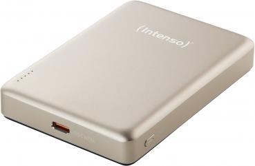 Intenso Powerbank MW10000 magnetische Fixierung MagSafe kompatibel PD 3.0 10000 mAh USB C champagner