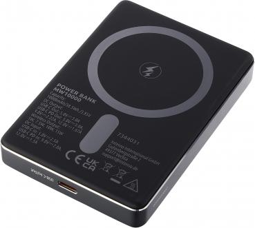 Intenso Powerbank MW10000 magnetische Fixierung MagSafe kompatibel PD 3.0 10000 mAh USB Typ C grau