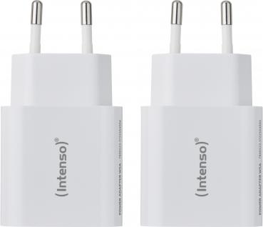 Intenso Ladegerät Power Adapter 5 Watt W5A 1x USB-A für 1 Gerät weiß Doppelpack