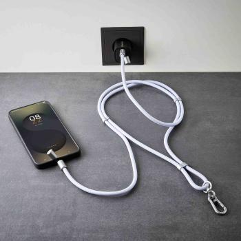 Intenso Cell Phone Charging Lanyard Handykette als Ladekabel Datenkabel 2 x USB-C bis 1,65m lila