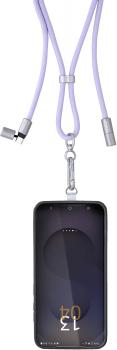 Intenso Cell Phone Charging Lanyard Handykette als Ladekabel Datenkabel 2 x USB-C bis 1,65m lila