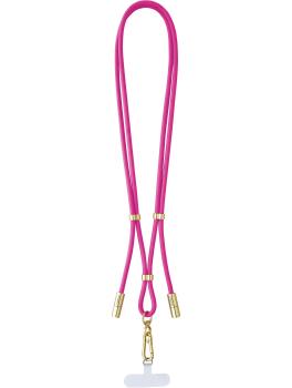 Intenso Cell Phone Charging Lanyard Handykette als Ladekabel Datenkabel 2 x USB-C 1,65m neon pink
