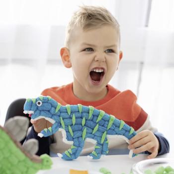 PlayMais Bastel Kreativität Classic 4 verschiedene Karten mit Dinosauriern 160620