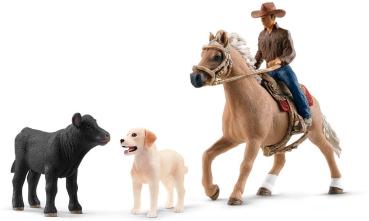 Preview: Schleich FARM WORLD Westernreiten Set 6 Teile 42578