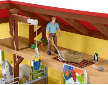 Schleich FARM WORLD Pferdestall Set 82 Teile 42485
