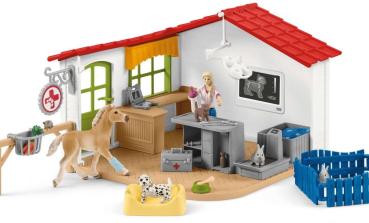 Preview: Schleich FARM WORLD Tierarzt-Praxis mit Haustieren Set 43 Teile 42502