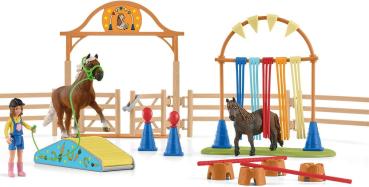 Preview: Schleich FARM WORLD Pony Agility Training Set 48 Teile 42481