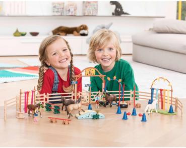 Schleich FARM WORLD Pony Agility Training Set 48 Teile 42481