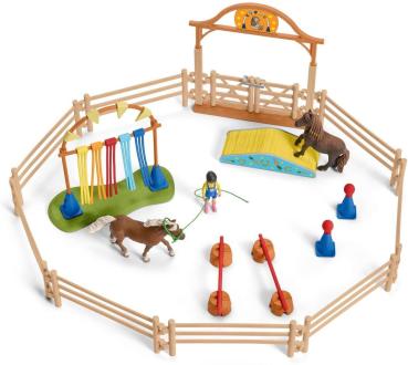 Schleich FARM WORLD Pony Agility Training Set 48 Teile 42481