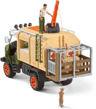 Preview: Schleich WILD LIFE Großer Truck Tierrettung Set 45 Teile 42475
